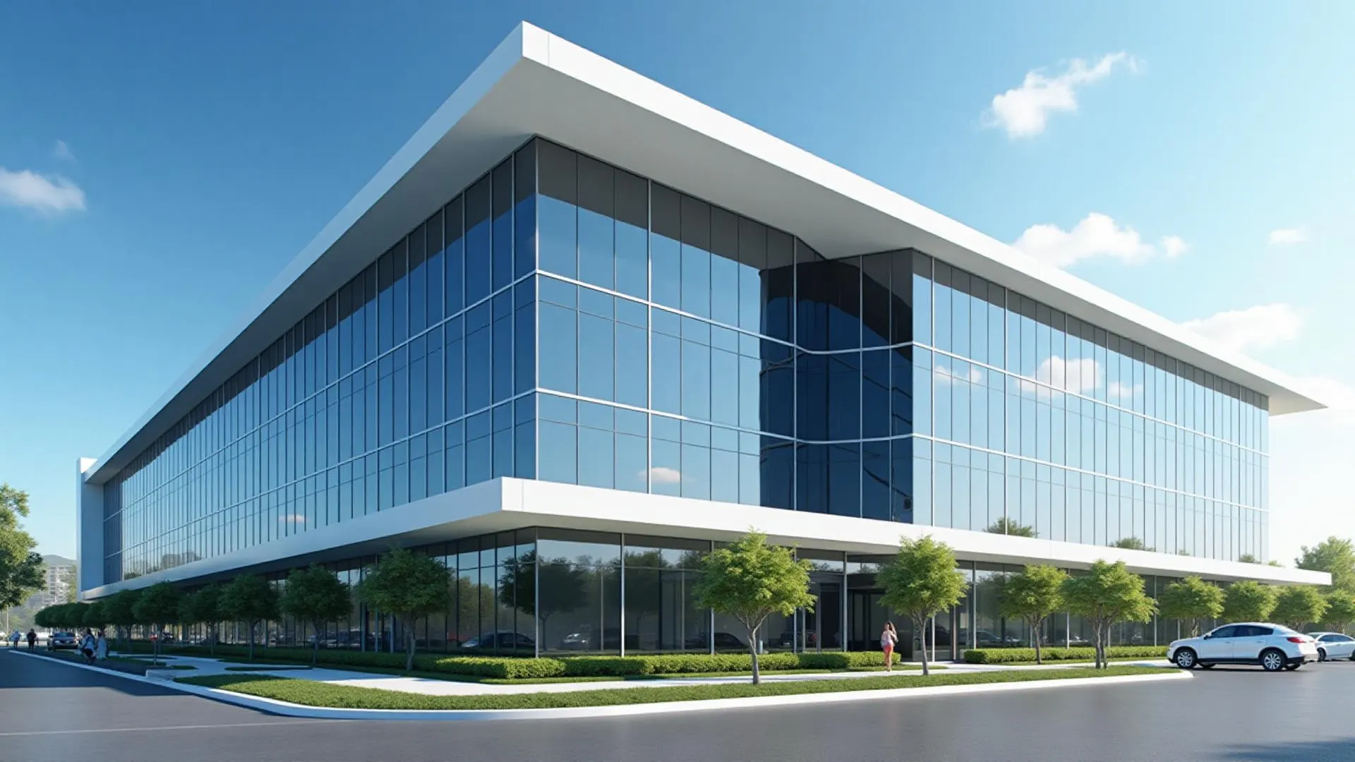 Houston commercial building exterior maintained by Houston Commercial Cleaning - professional facility services